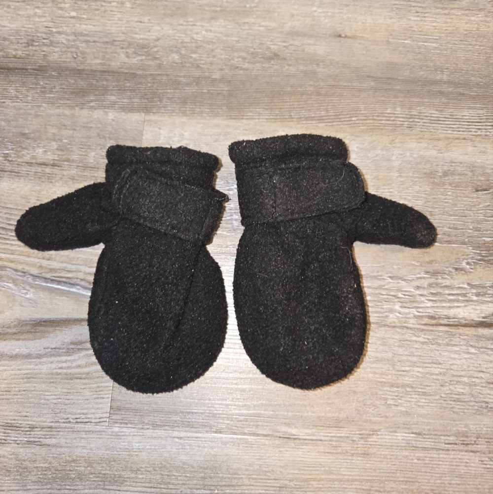 Cozy Black Baby Mittens